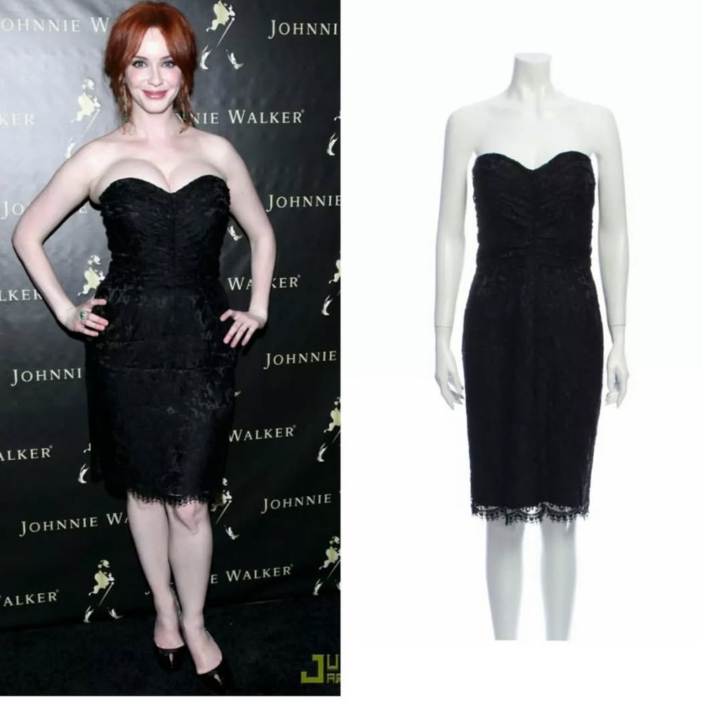 Dolce & Gabbana Lace Corset MIDI Black Dress As Seen on TV 38/ 2